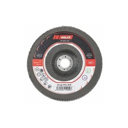 Holex Long Life ZA Flap Disc, Dia: 178 mm, Grit: 60 565287 60